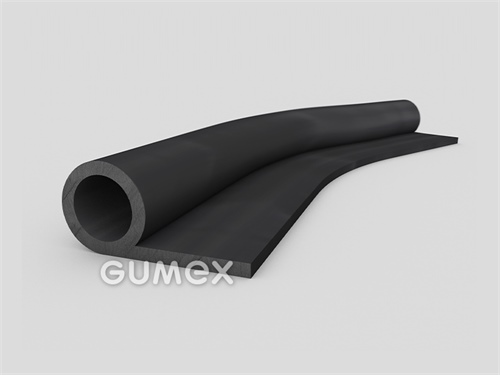 Profil gumový tvaru "P" s dutinkou, 42x20/3mm, 60°ShA, EPDM, -40°C/+100°C, čierny